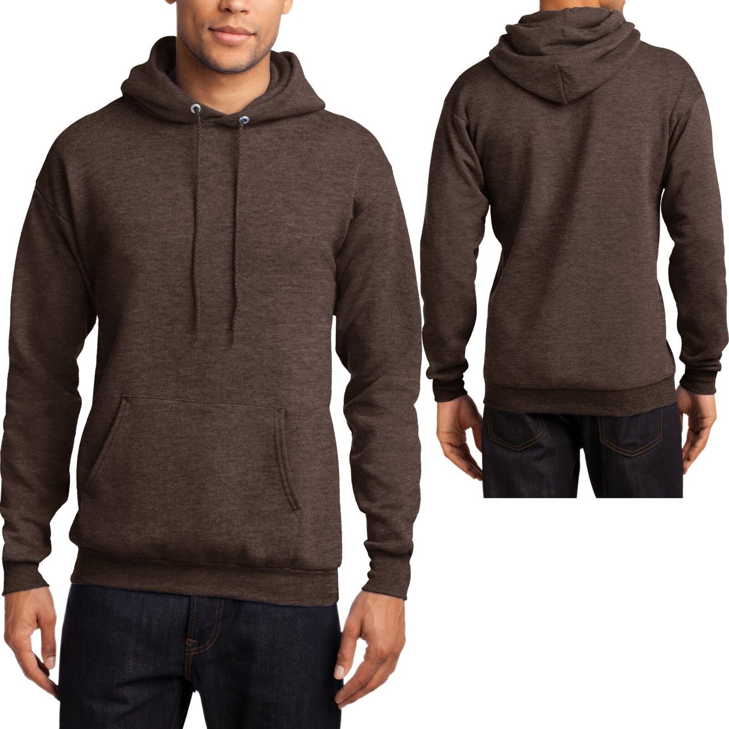 MENS Heather Hoodie Pullover Sweatshirt Warm Hooded S, M, L, XL NEW