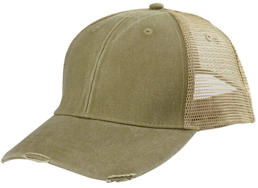 Mens/Ladies Distressed Ollie Pigment Died Cap Structured Mid-Profile Hat NEW!