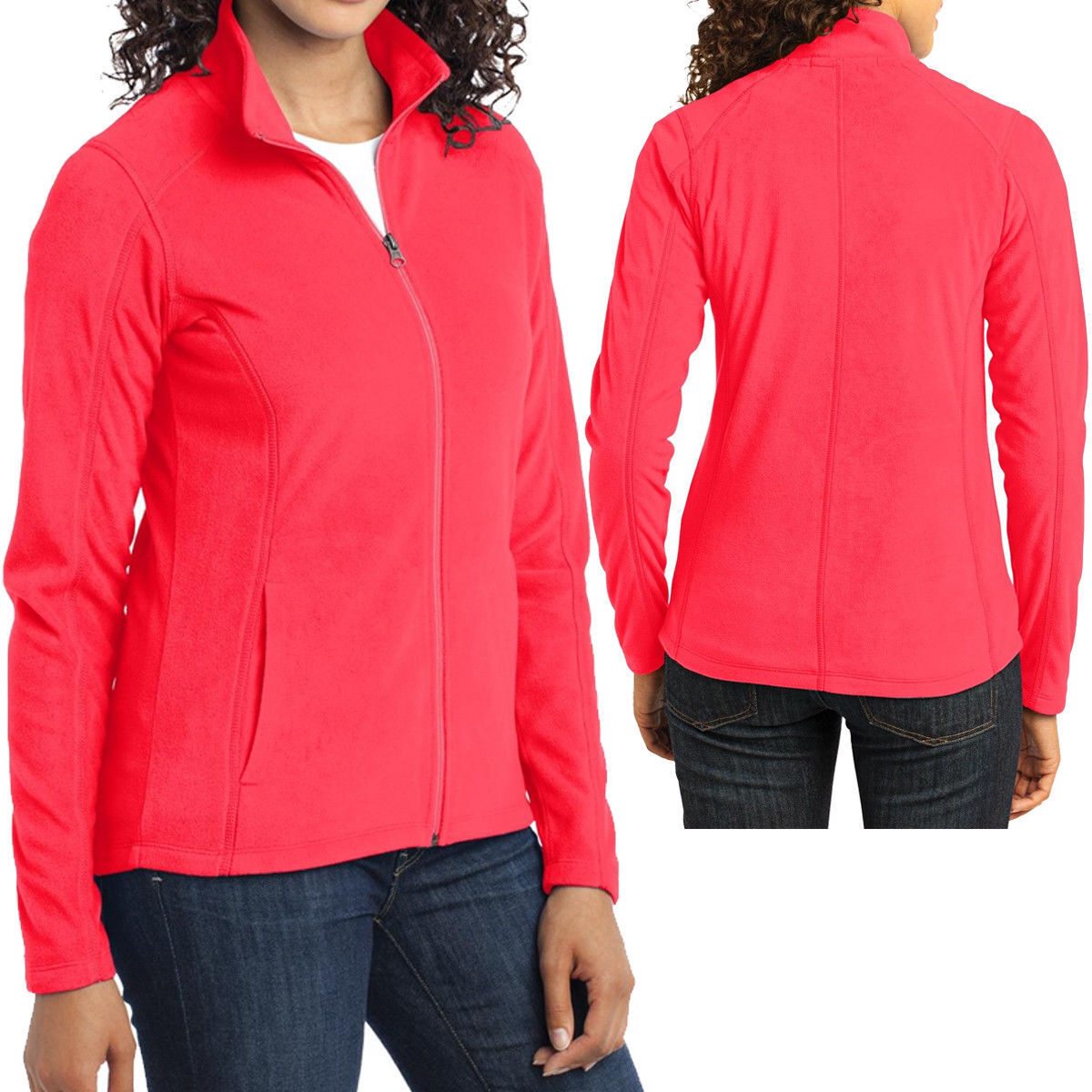 Ladies Full Zip Jacket Polar Micro Fleece Womens XS S M L XL 2XL 3XL 4XL NEW