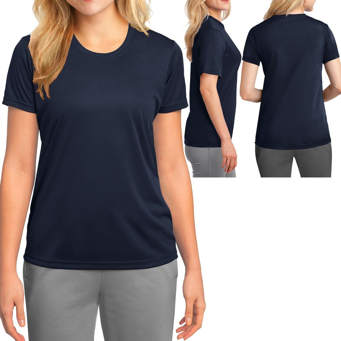 Ladies Women's T-Shirt Moisture Wicking Athletic Dri Fit Tee XS-XL 2X, 3X 4X NEW