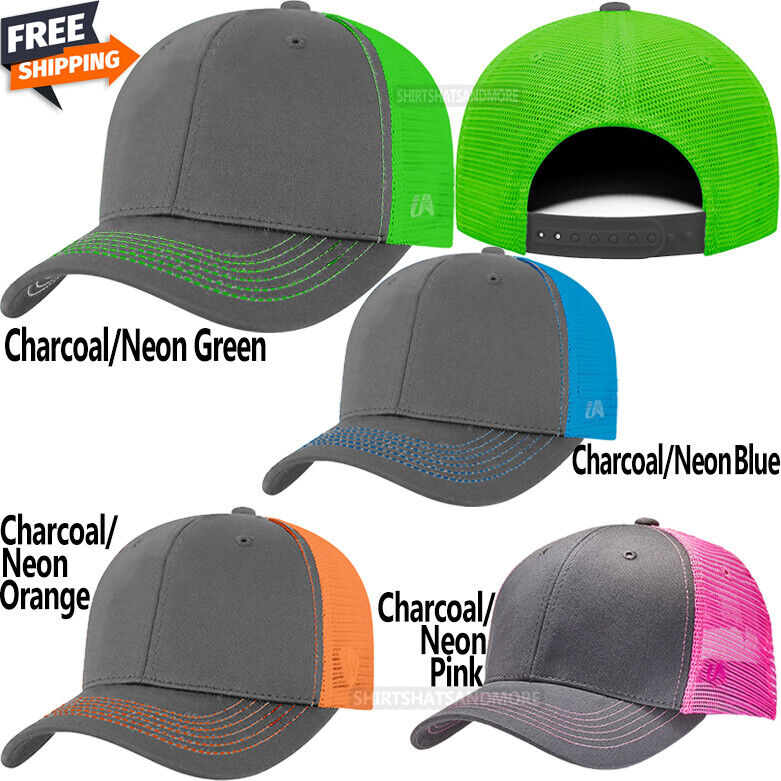 NEONS Adult Ranger Cap Mesh Structured Mid Profile 6 Panel Snapback Hat NEW!