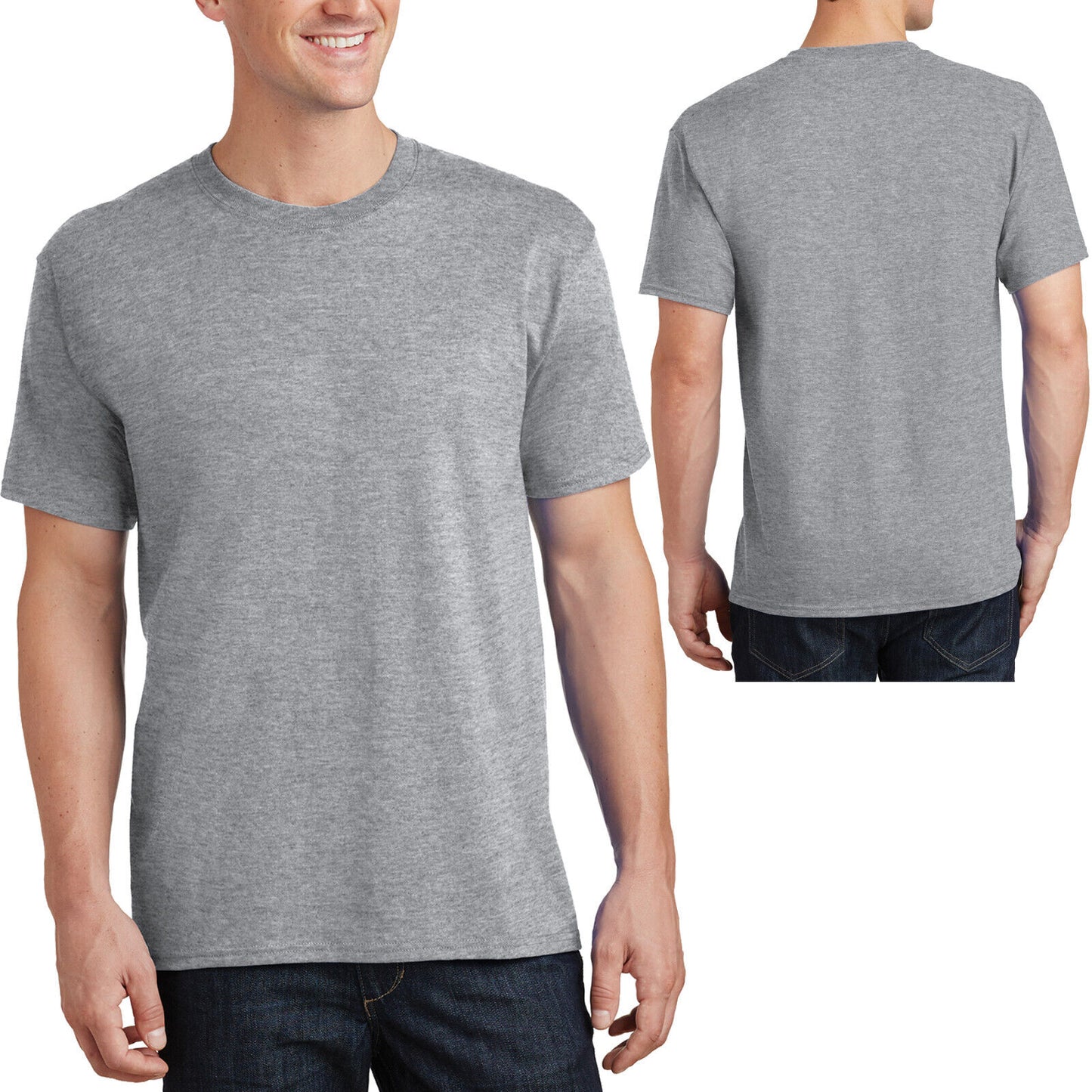 TALL Mens Heather Tee Classic Fit Blended T-Shirt LT, XLT, 2XLT, 3XLT, 4XLT NEW!