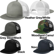 Load image into Gallery viewer, Flat Bill Trucker Cap Camoflauge Snapback Mesh Back Structured Hat NEW