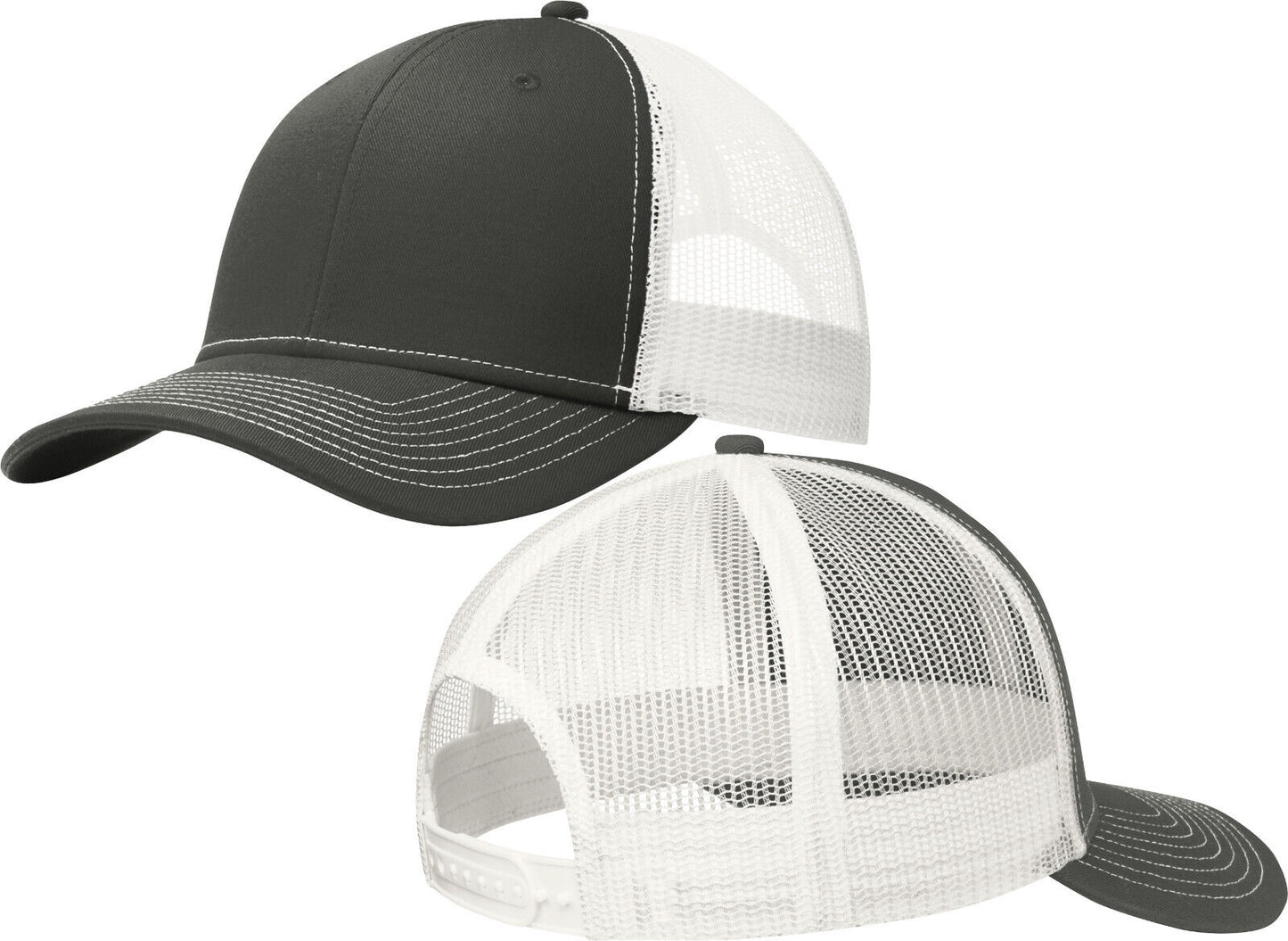 Men's Color Blocked Mesh Hat Structured Cap Mid Profile Snapback Headwear NEW!