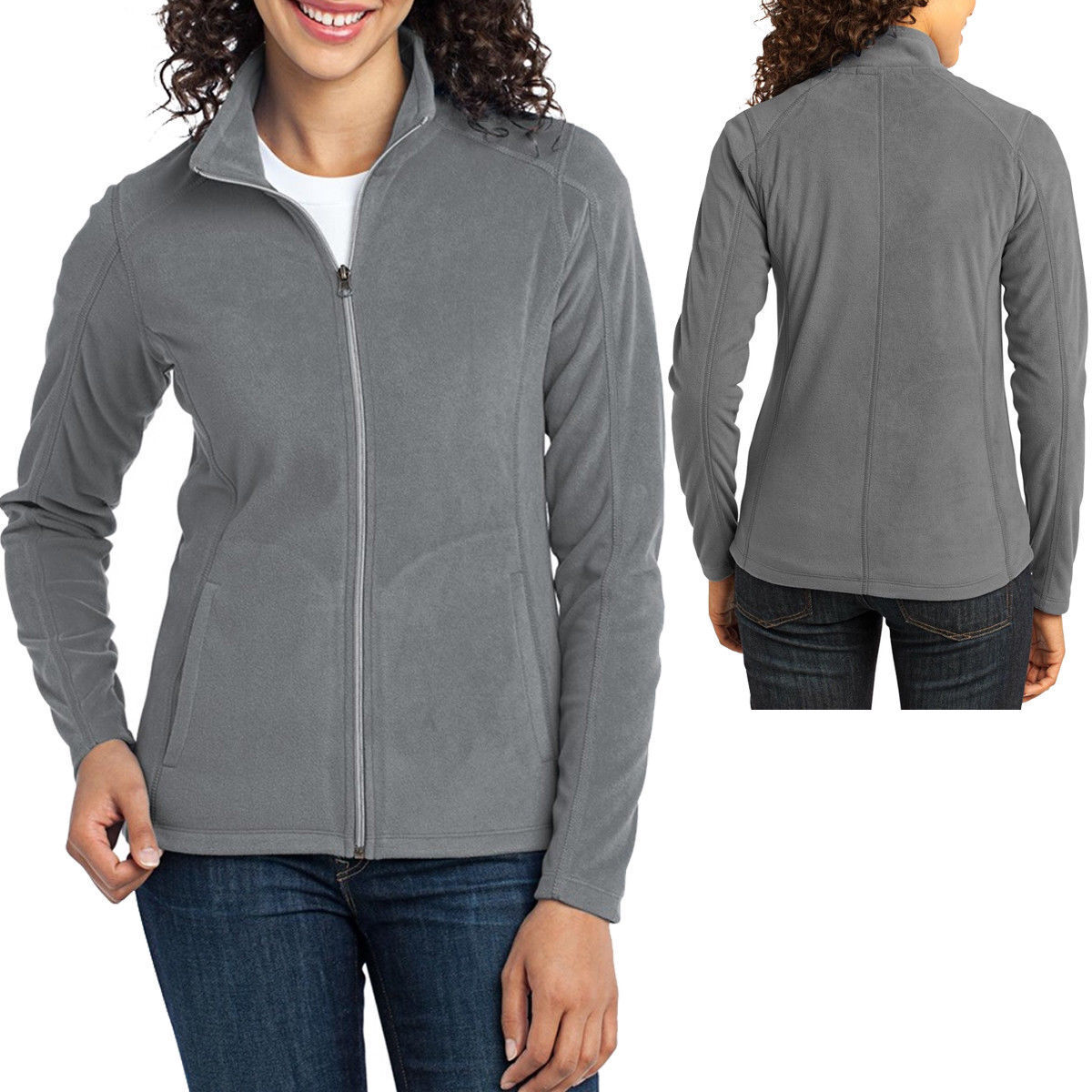 Ladies Full Zip Jacket Polar Micro Fleece Womens XS S M L XL 2XL 3XL 4XL NEW