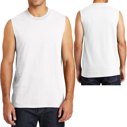 Mens Sleeveless Muscle T-Shirt Cotton Gym Run Basketball S-XL, 2XL, 3XL, 4XL NEW