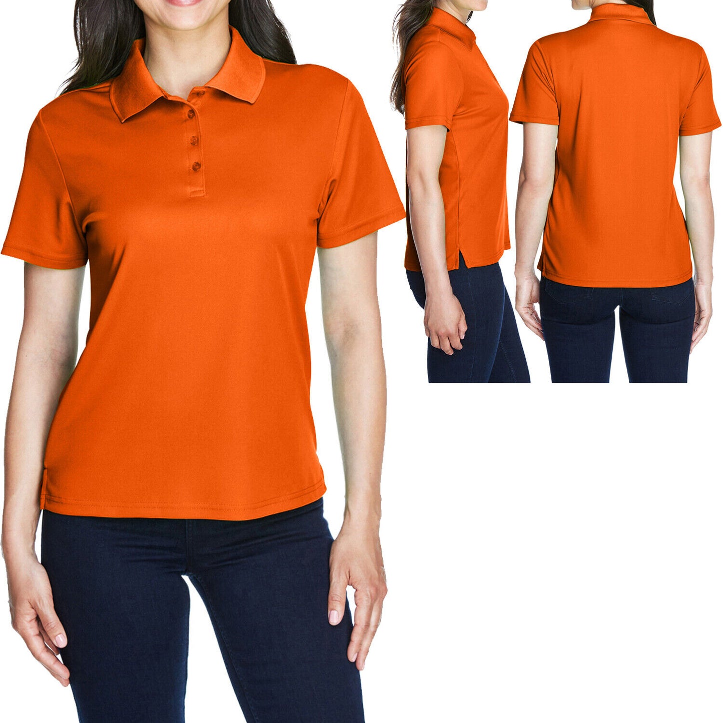 Ladies Plus Size Moisture Wicking Polo Shirt Dri Fit Womens XL, 2XL, 3XL, 4XL