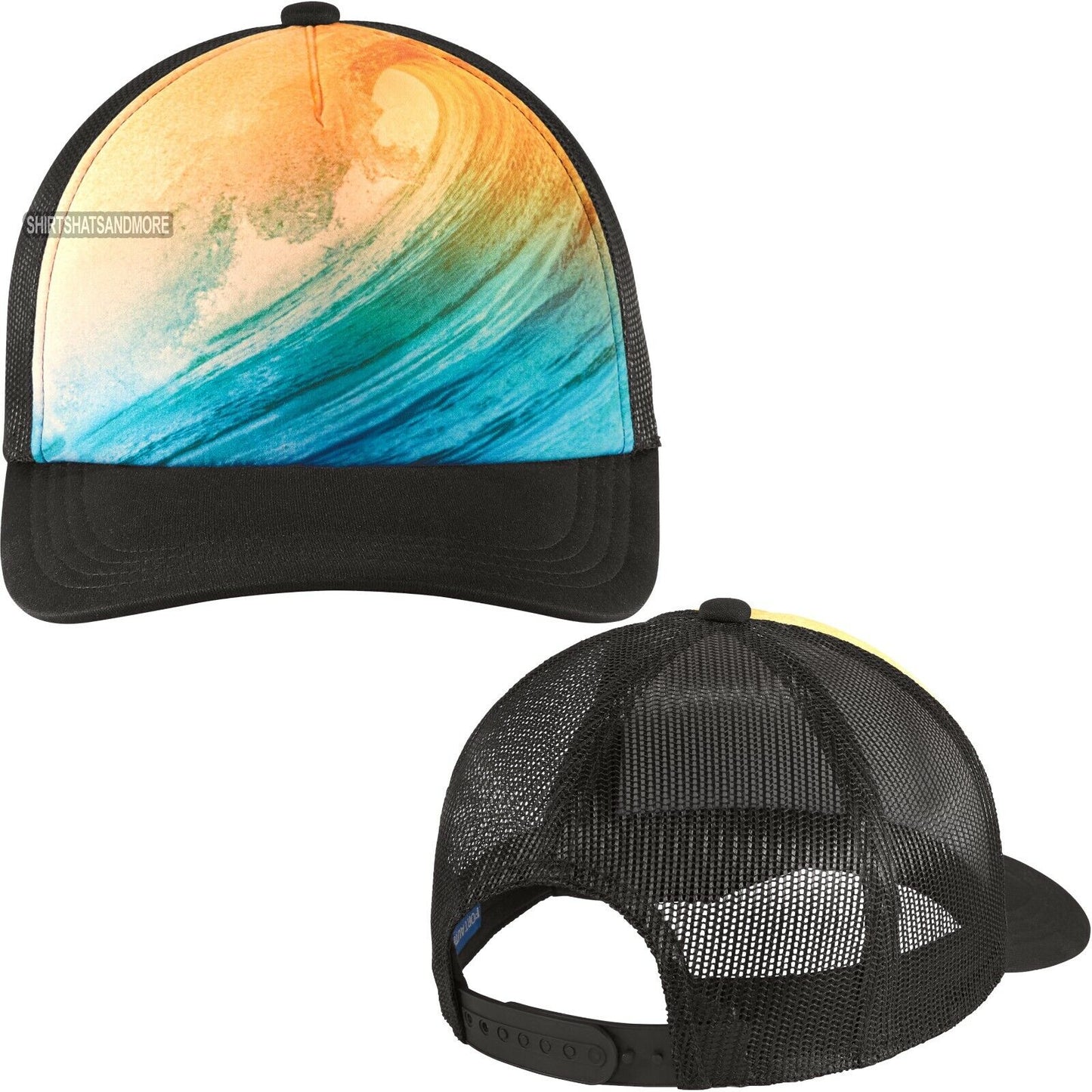 Photo Realistic Snap Back Trucker Cap Baseball Hat Nature Scenes Mesh Back NEW