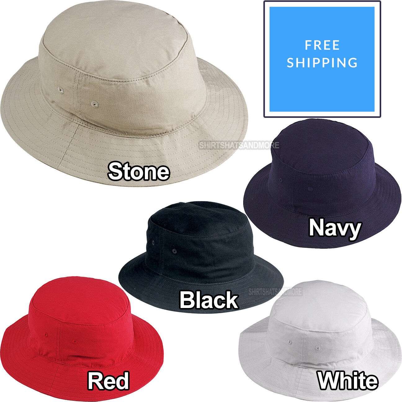 Men Women 100% Cotton Twill Bucket Hat Unstructured Cap Beach Trendy Summer NEW!