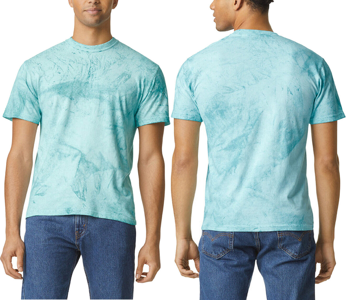 Mens Pigment Dyed 100% USA Soft Cotton T-Shirt Color Ink Wash Unique Tie Dye Tee