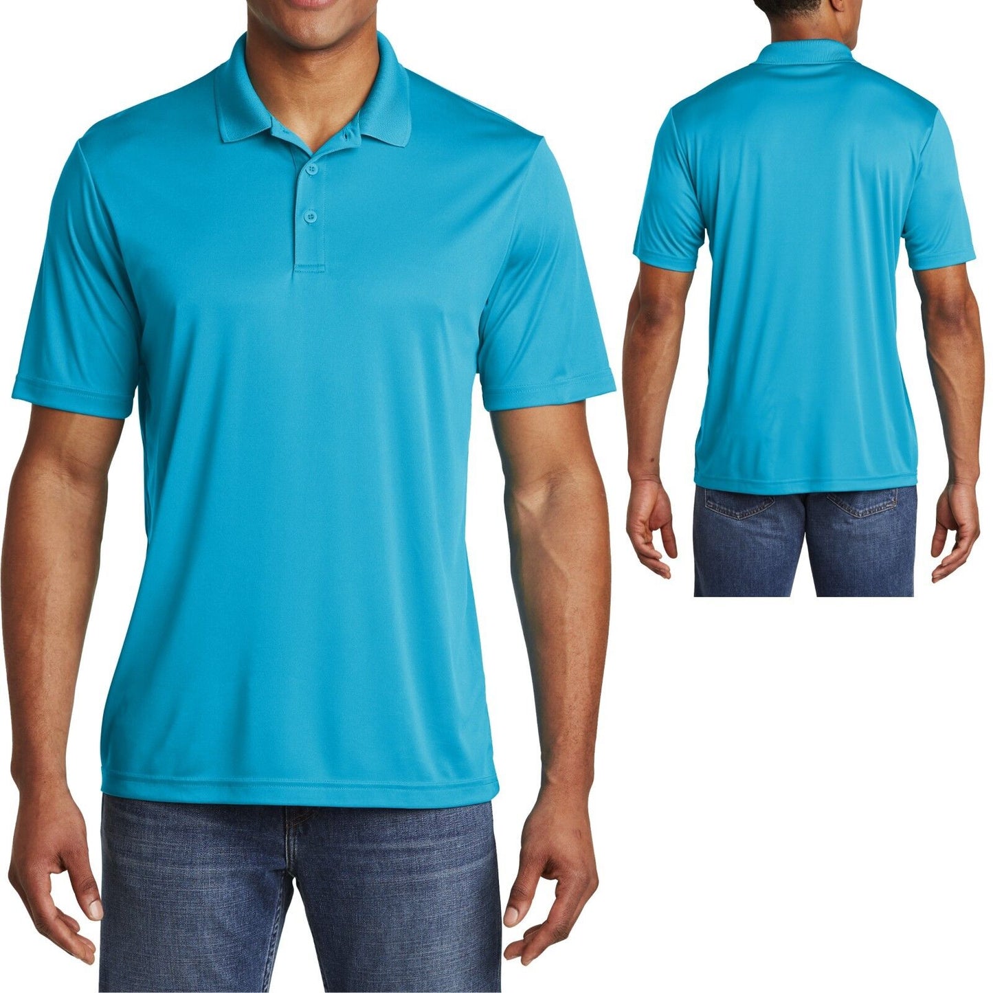 Mens Polo Shirt Performance Dri Fit Moisture Wicking XS, S, M L XL 2XL 3XL, 4XL