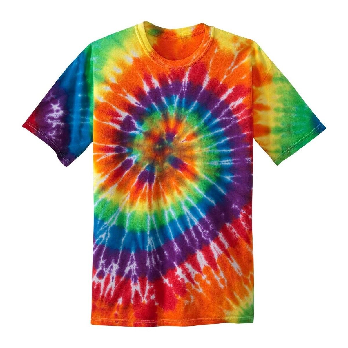 Spiral Tie Dye Mens T-Shirt Blank Tye Dyed Tee S, M, L, XL, 2X, 3X, 4X NEW