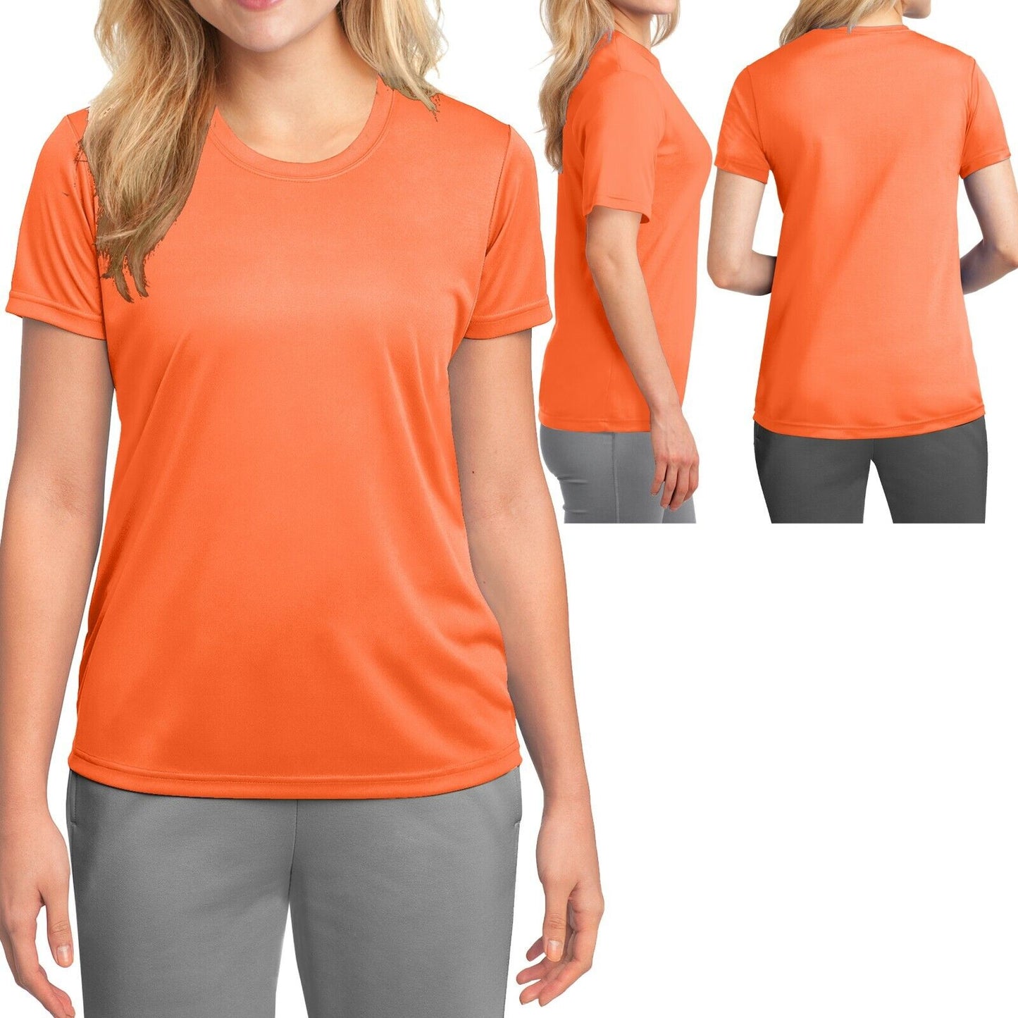 Ladies Women's T-Shirt Moisture Wicking Athletic Dri Fit Tee XS-XL 2X, 3X 4X NEW