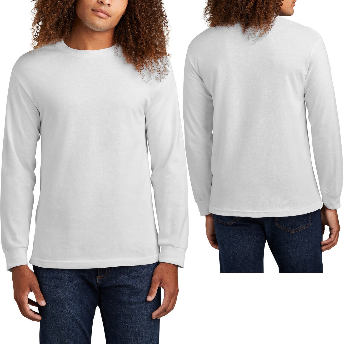 American Apparel Mens Heavyweight Long Sleeve Tee Cotton T-Shirt NEW!