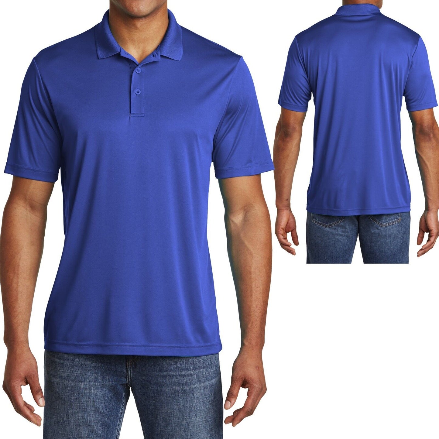 Mens Polo Shirt Performance Dri Fit Moisture Wicking XS, S, M L XL 2XL 3XL, 4XL