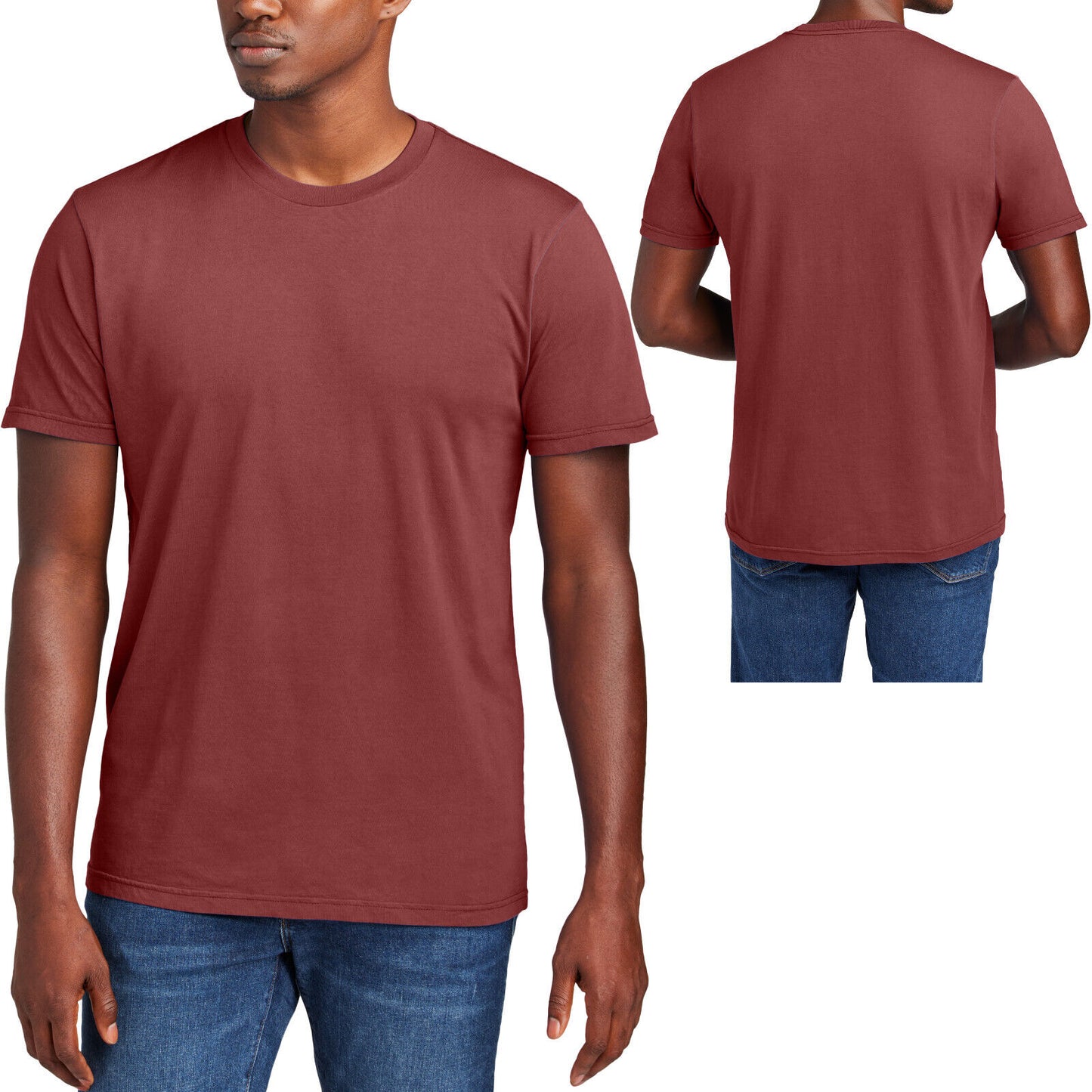 Mens Soft 100% Ring Spun Cotton T-Shirt Garment Dyed & Washed Tee XS-4XL NEW!