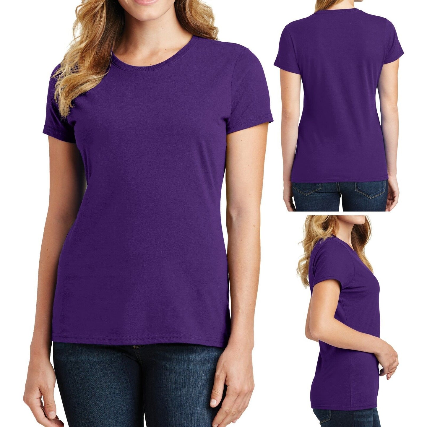 Ladies Plus Size T-Shirt Soft Ring Spun Cotton Womens Tee Top XL, 2XL, 3XL, 4XL