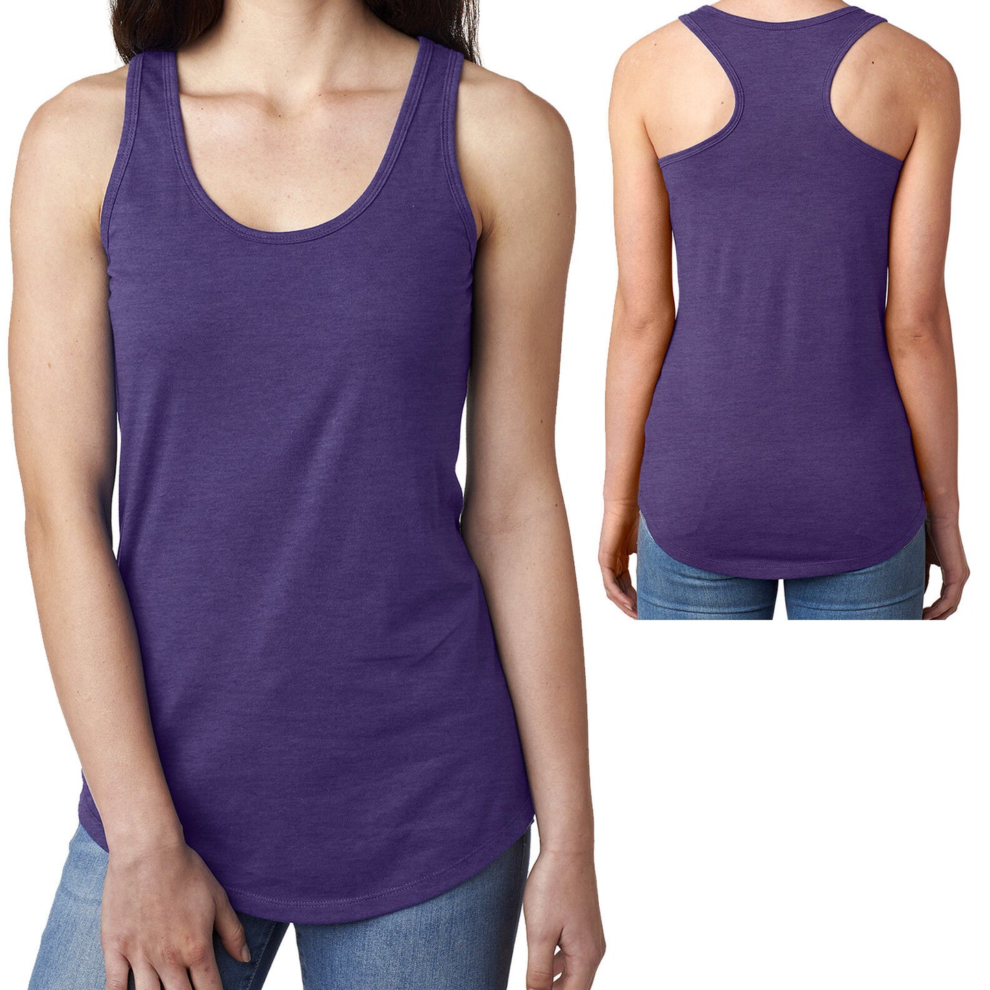 Ladies Flowy PRESHRUNK Racerback Tank Top Cotton/Poly Womens Junior XS-2XL NEW