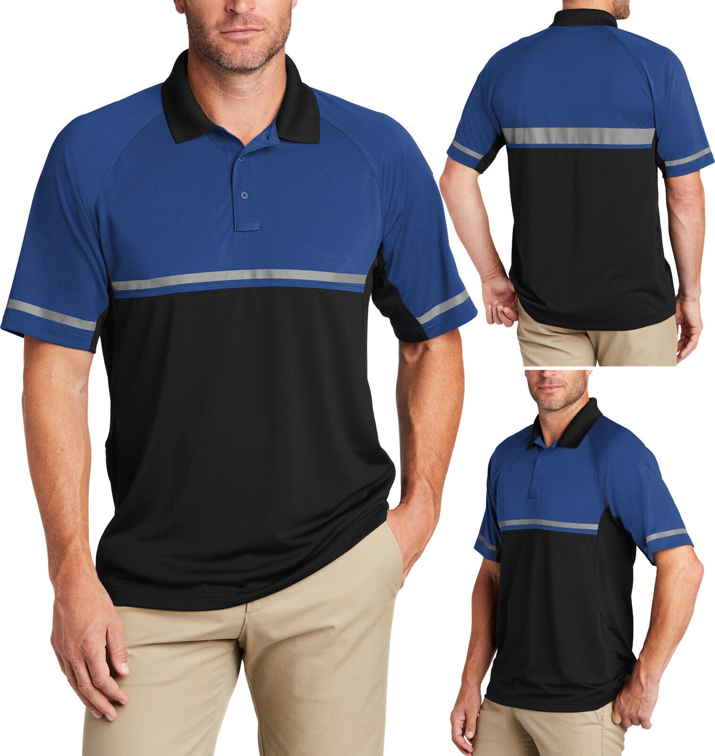 Mens Lightweight Enhanced Visibility Polo Snag Proof Moisture Wicking XS-4XL NEW