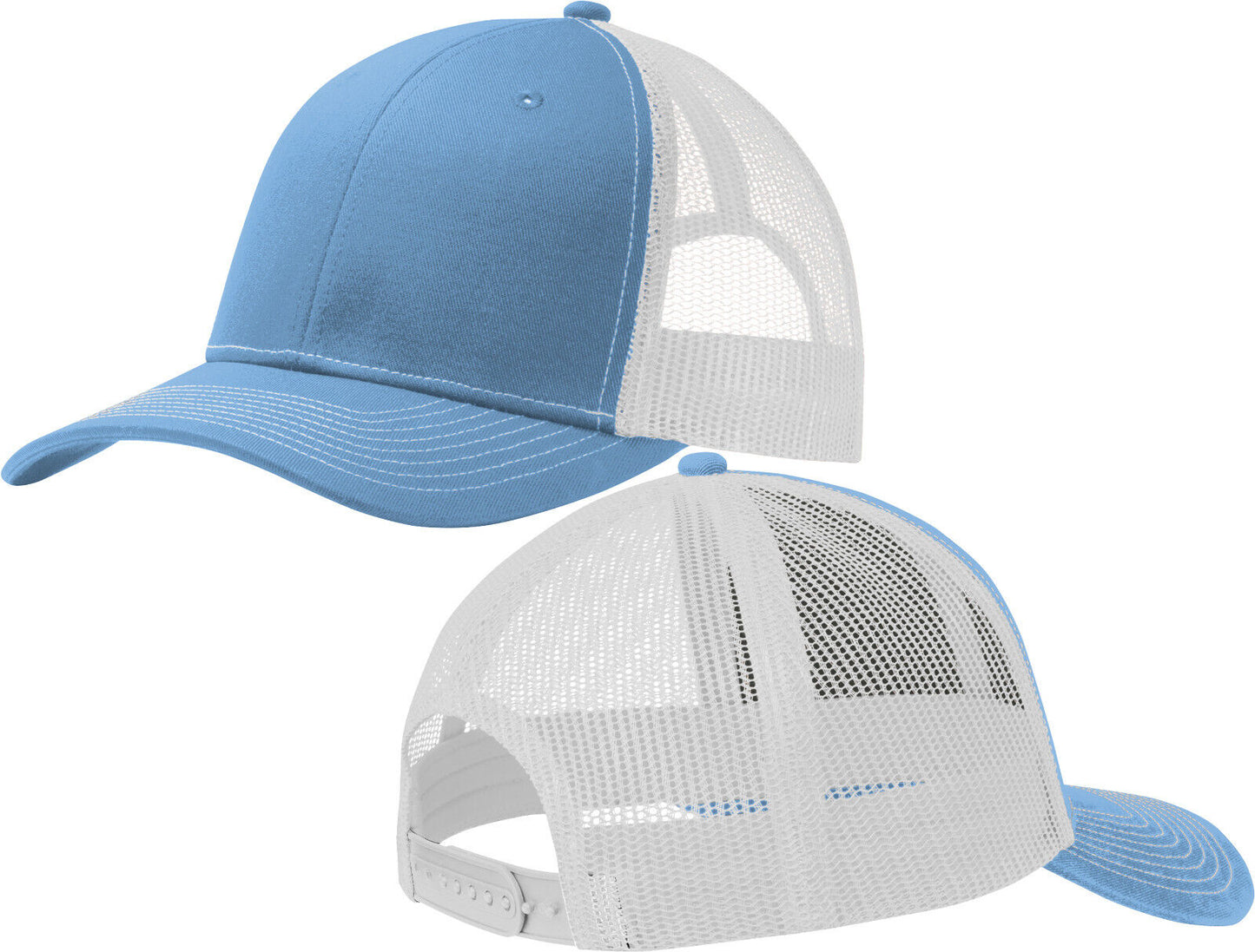 Men's Color Blocked Mesh Hat Structured Cap Mid Profile Snapback Headwear NEW!