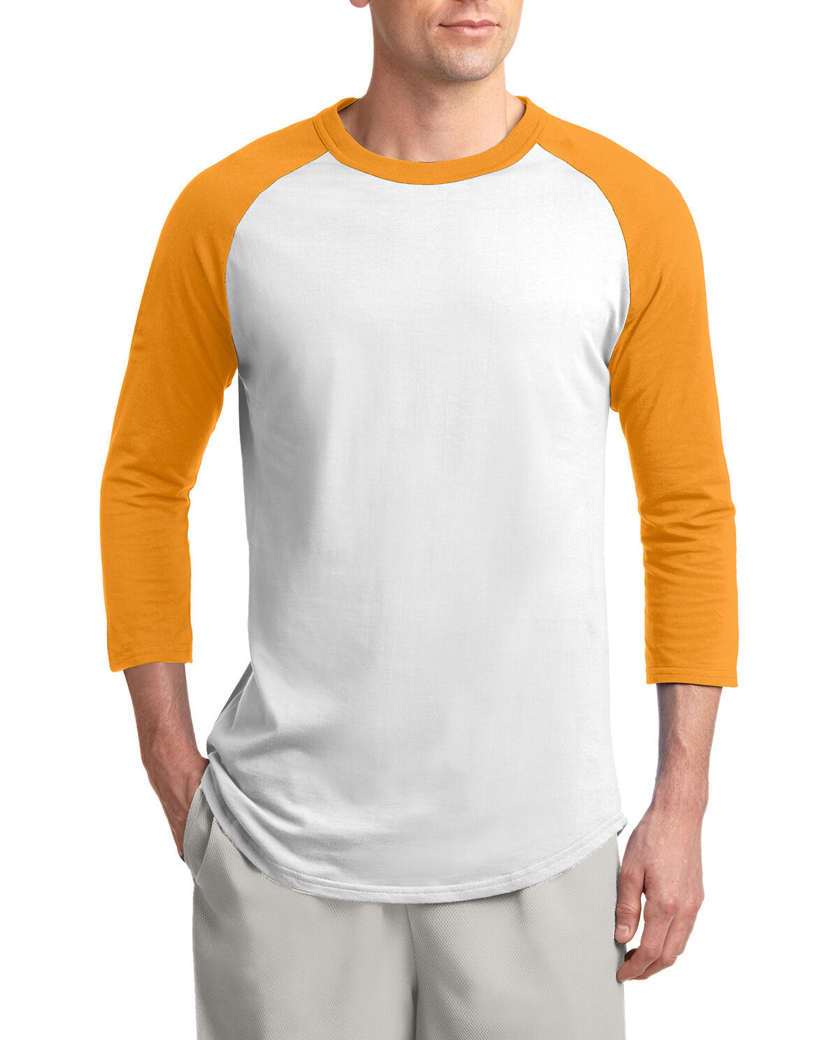 Mens 3/4 Sleeve Colorblock Raglan Baseball Jersey T-Shirt XS-XL 2X 3X 4X 5X 6X