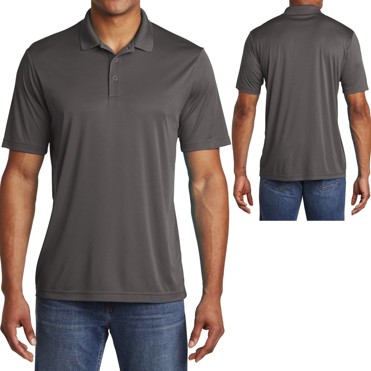 Mens Polo Shirt Performance Dri Fit Moisture Wicking XS, S, M L XL 2XL 3XL, 4XL