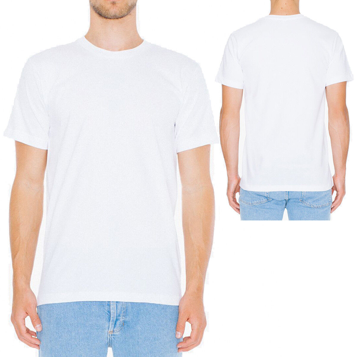 American Apparel T-Shirt Fine Jersey Blank Cotton Tee XS S M L XL 2XL 3XL NEW