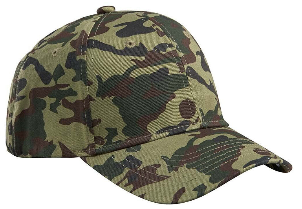 Adult Camo Hat Structured Adjustable 6 Panel Baseball Cap NEW