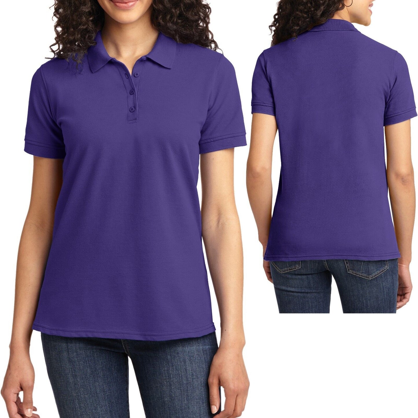 Ladies Plus Size Polo Shirt Cotton Poly Blend Womens Top XL, 2XL, 3XL, 4XL NEW