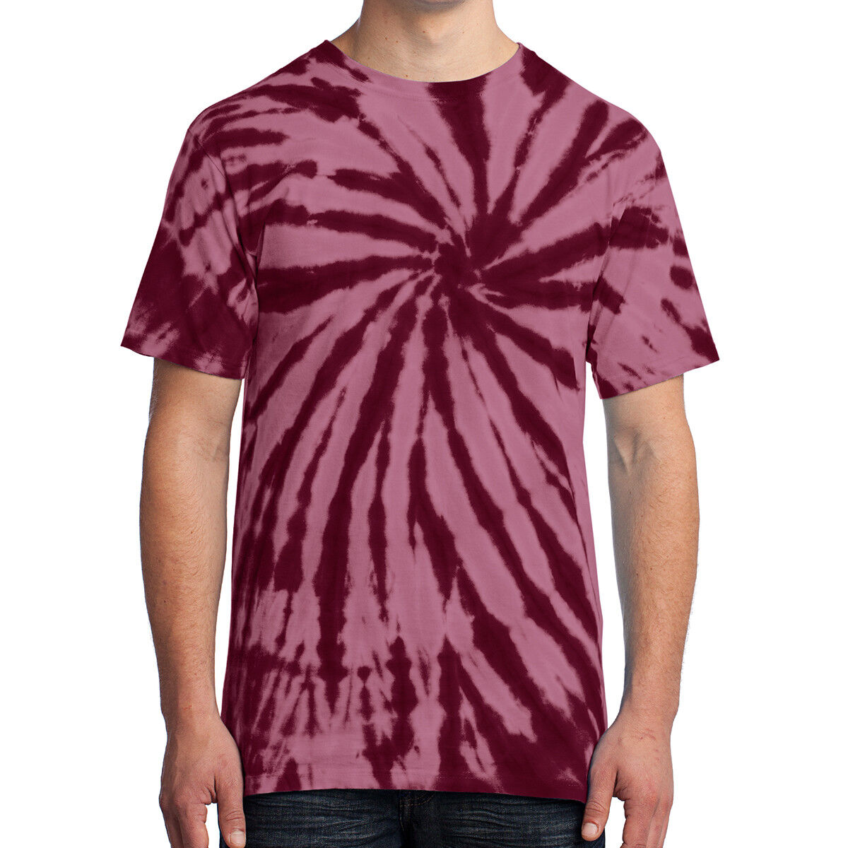 Spiral Tie Dye Mens T-Shirt Blank Tye Dyed Tee S, M, L, XL, 2X, 3X, 4X NEW