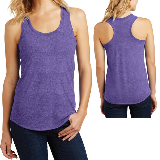 Ladies PLUS SIZE Soft Triblend Racerback Tank Top Womens T-Shirt 2XL, 3XL, 4XL