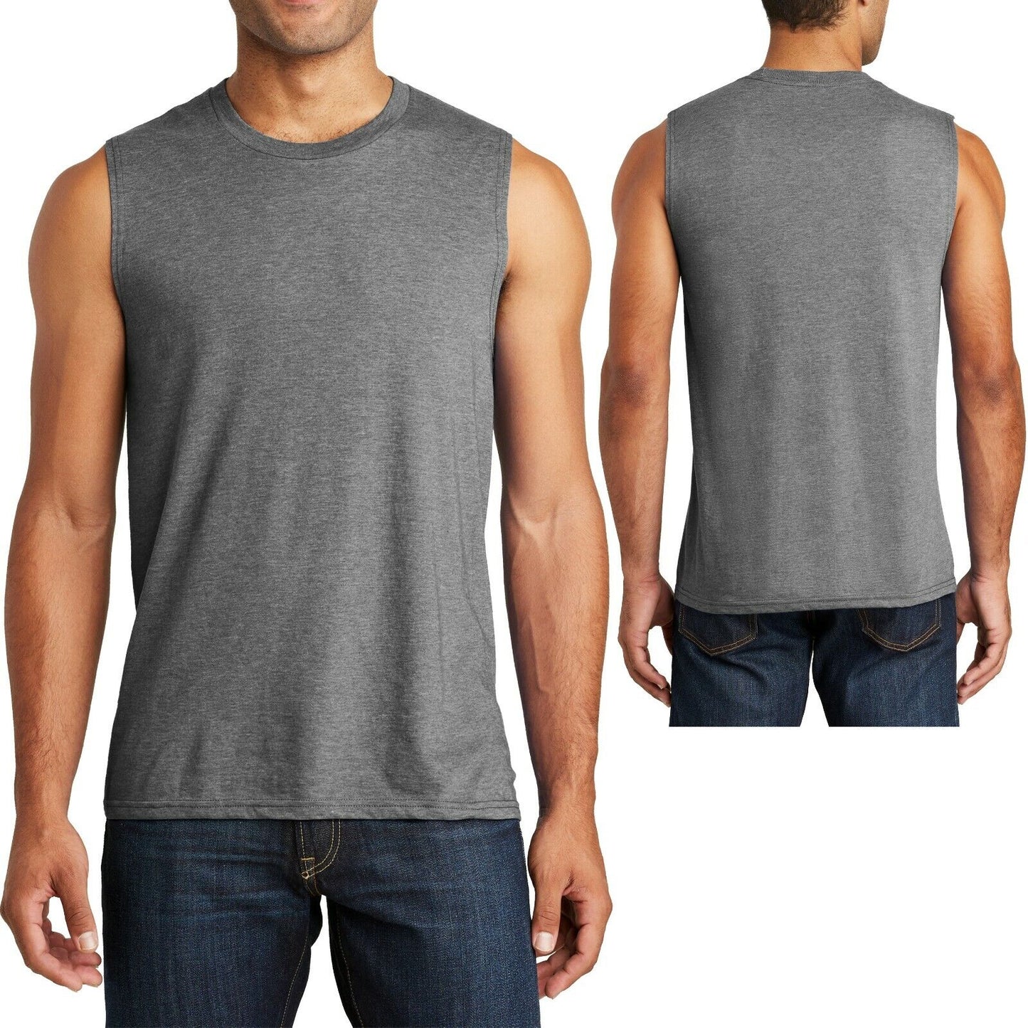 Young Mens Sleeveless T-Shirt Muscle Tank Shooter Cotton Tee XS-XL, 2X 3X 4X NEW