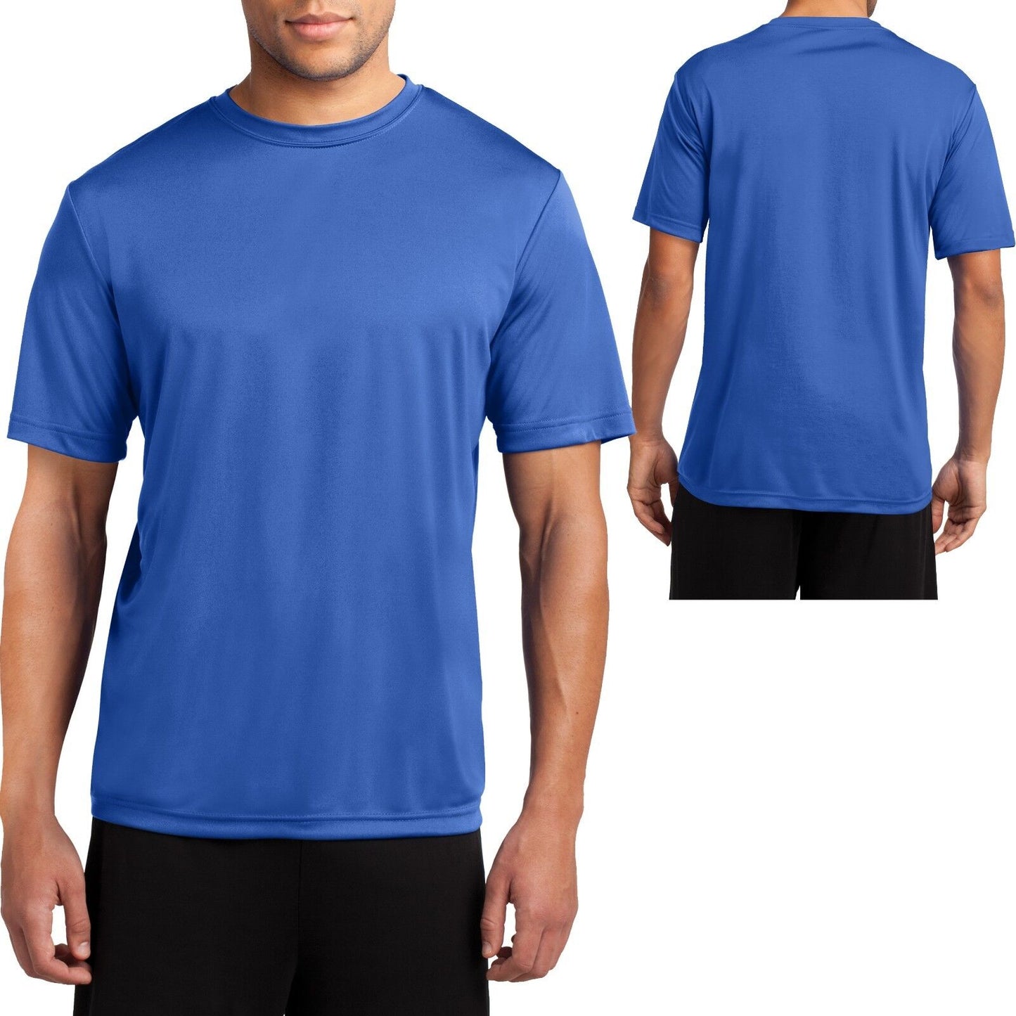 Big Mens Moisture Wicking T-Shirt Performance Dri Fit Gym Workout XL, 2X, 3X, 4X