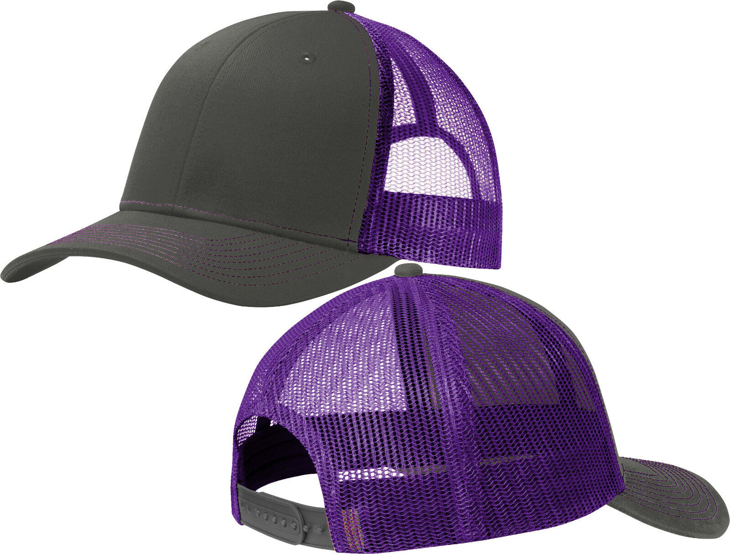 Men's Color Blocked Mesh Hat Structured Cap Mid Profile Snapback Headwear NEW!