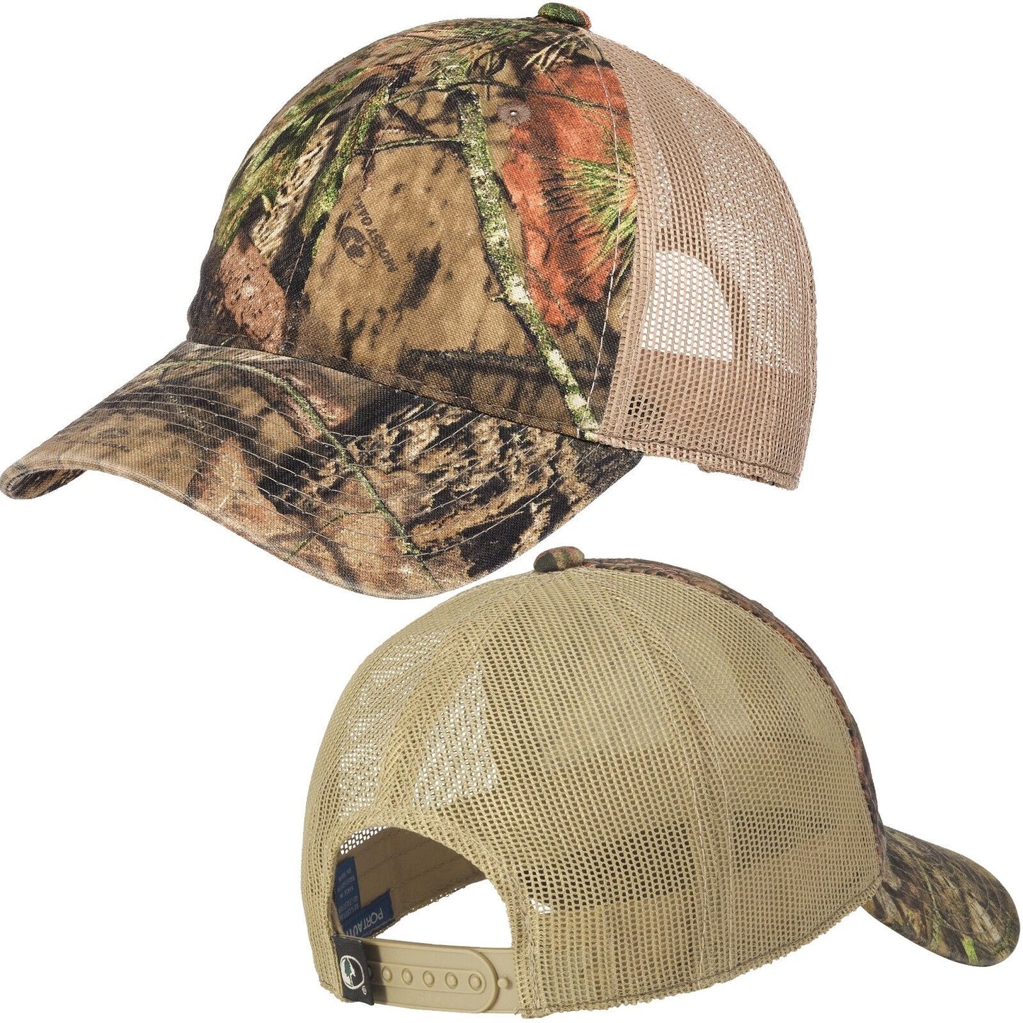 Unstructured Camo Mesh Back Baseball Cap Hat Mossy Oak Break Up Country/Tan NEW!