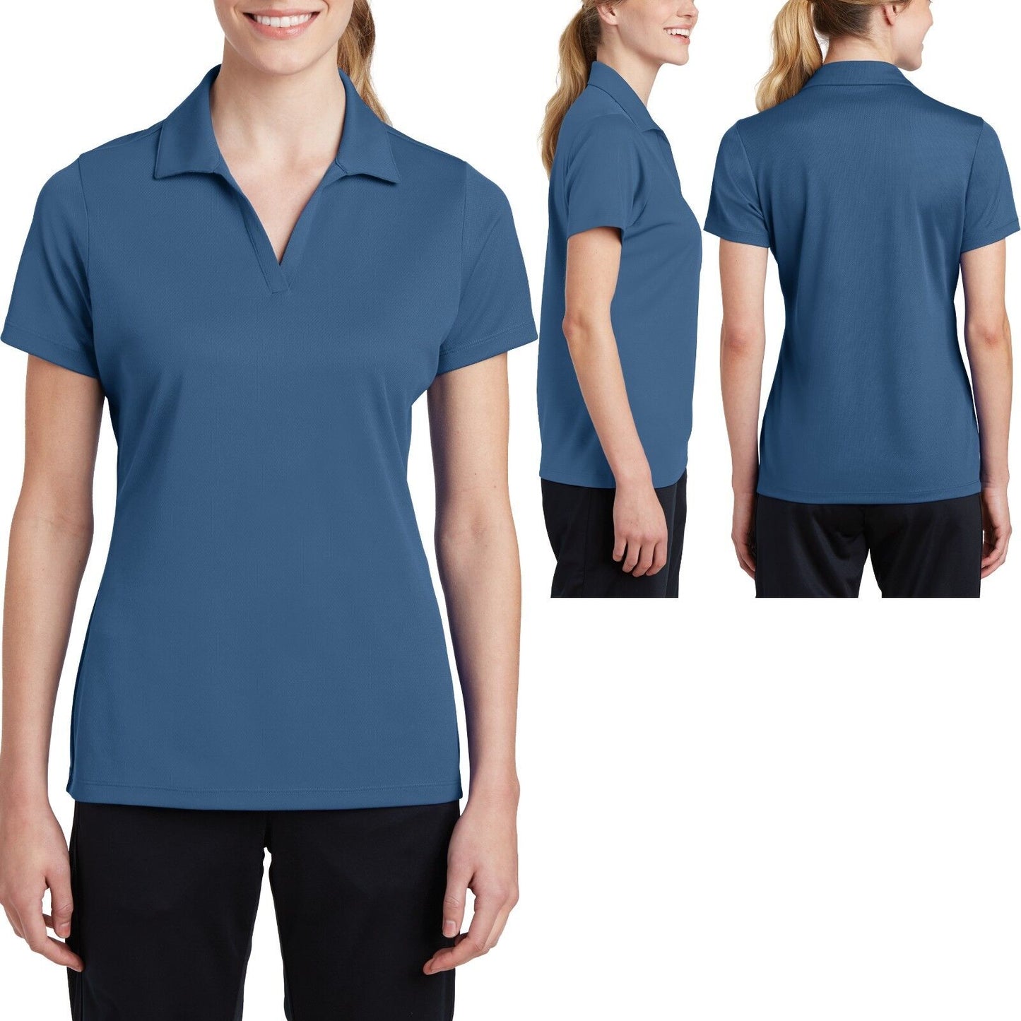 Sport-Tek Ladies Moisture Wicking Dri-Fit Performance Polo Shirt Dri Mesh XS-4XL