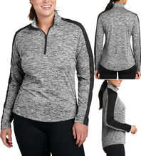 Load image into Gallery viewer, Ladies Plus Size Electric 1/4 Zip Colorblock Pullover Dri Fit Snag Resist Jacket