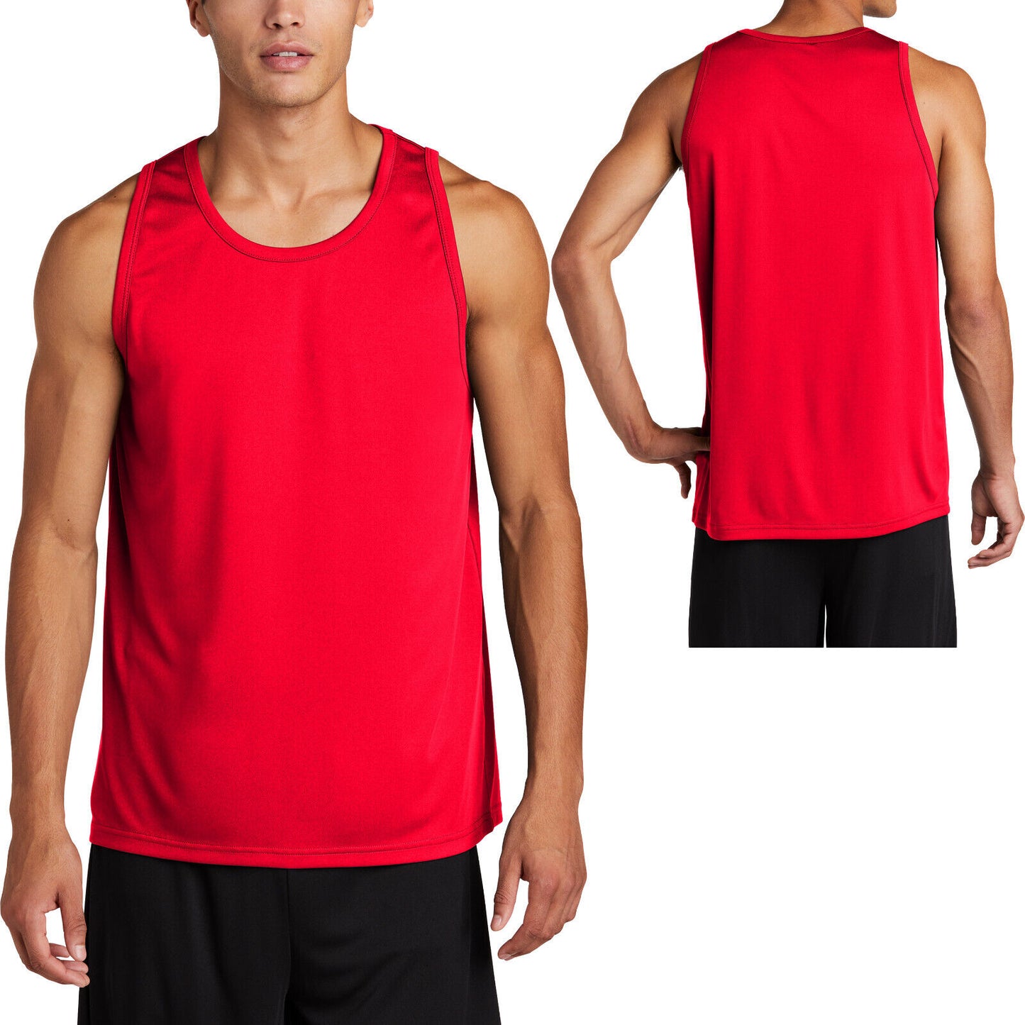 Mens Lightweight Dri Fit Sleeveless Moisture Wicking WorkOut Exercise Tank XS-4X