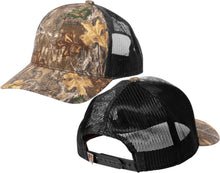 Load image into Gallery viewer, Structured Camo Baseball Hat MeshBack Trucker Cap Realtree Edge Mossy Adjustable