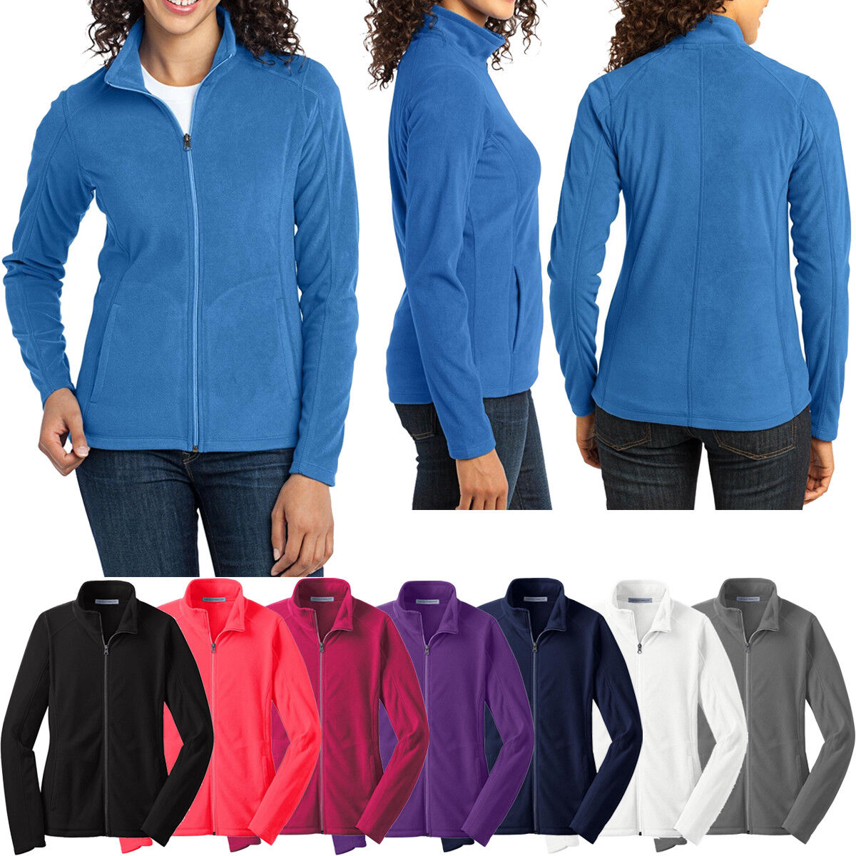 Ladies Full Zip Jacket Polar Micro Fleece Womens XS S M L XL 2XL 3XL 4XL NEW