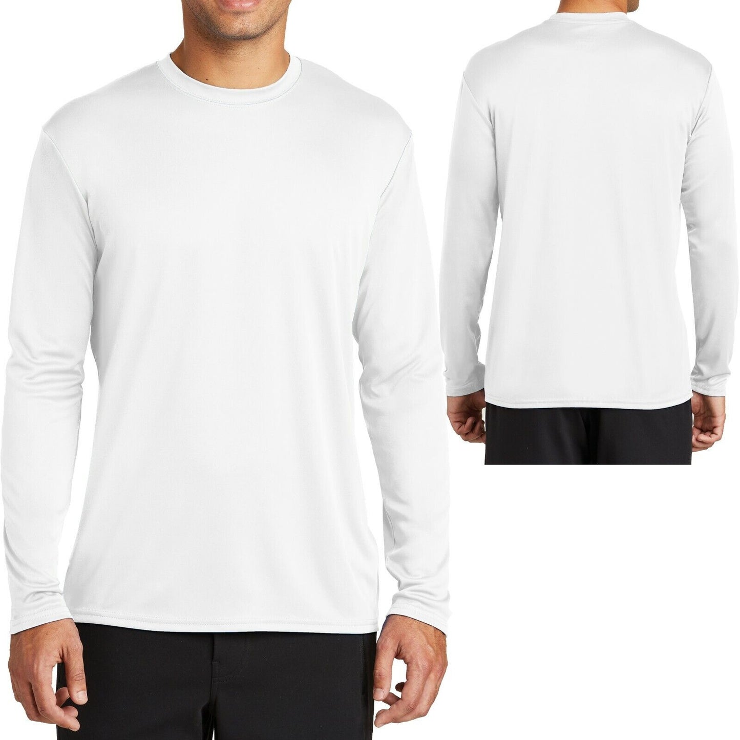 Big Mens Long Sleeve Base Layer Moisture Wicking T-Shirt XL, 2XL, 3XL, 4XL NEW