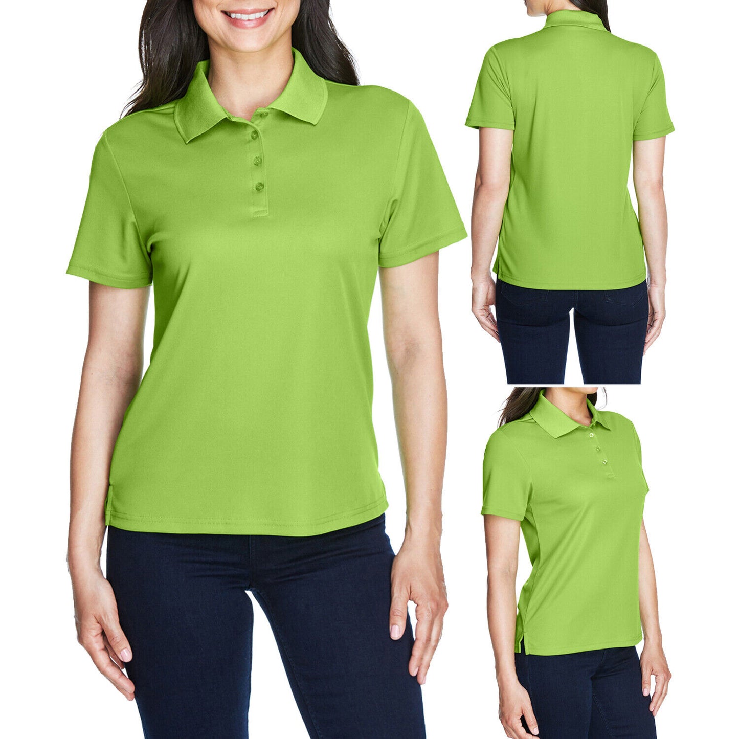 Ladies Plus Size Moisture Wicking Polo Shirt Dri Fit Womens XL, 2XL, 3XL, 4XL