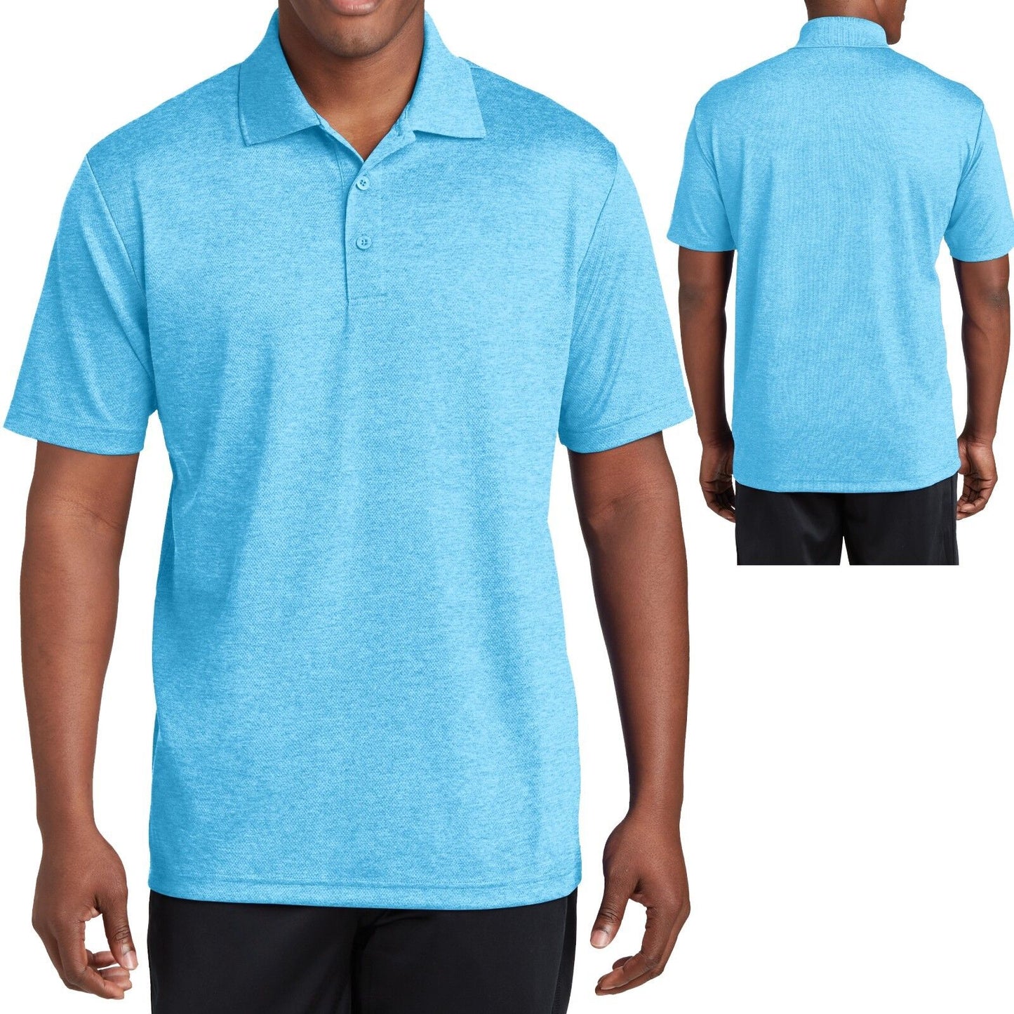 Men's Polo Shirt Moisture Wicking Dri Fit Micro Mesh XS - XL 2XL, 3XL, 4XL NEW