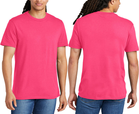 Mens Soft Spun Cotton Blended NEON T-Shirt Comfortable Tee XS-4XL NEW!