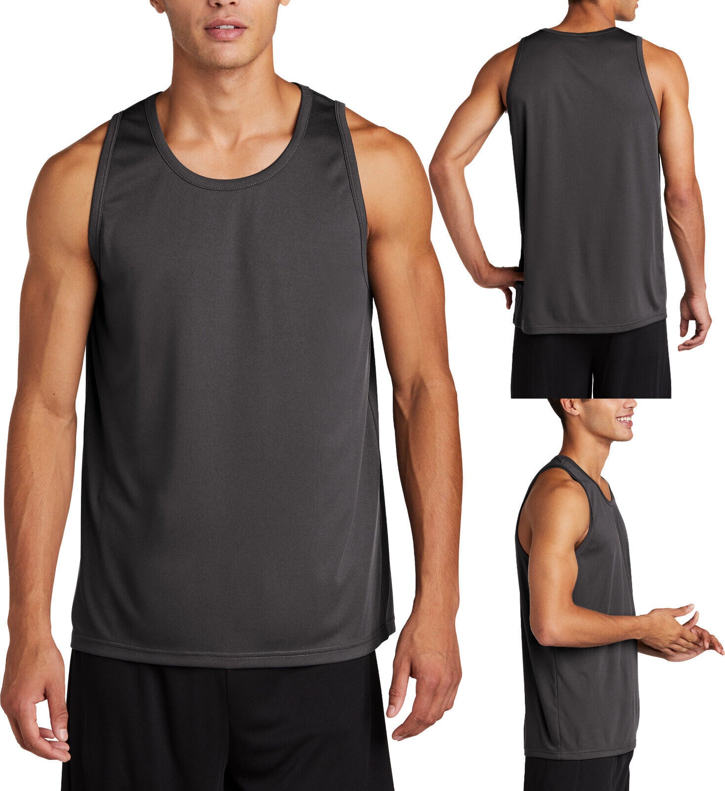 Mens Lightweight Dri Fit Sleeveless Moisture Wicking WorkOut Exercise Tank XS-4X