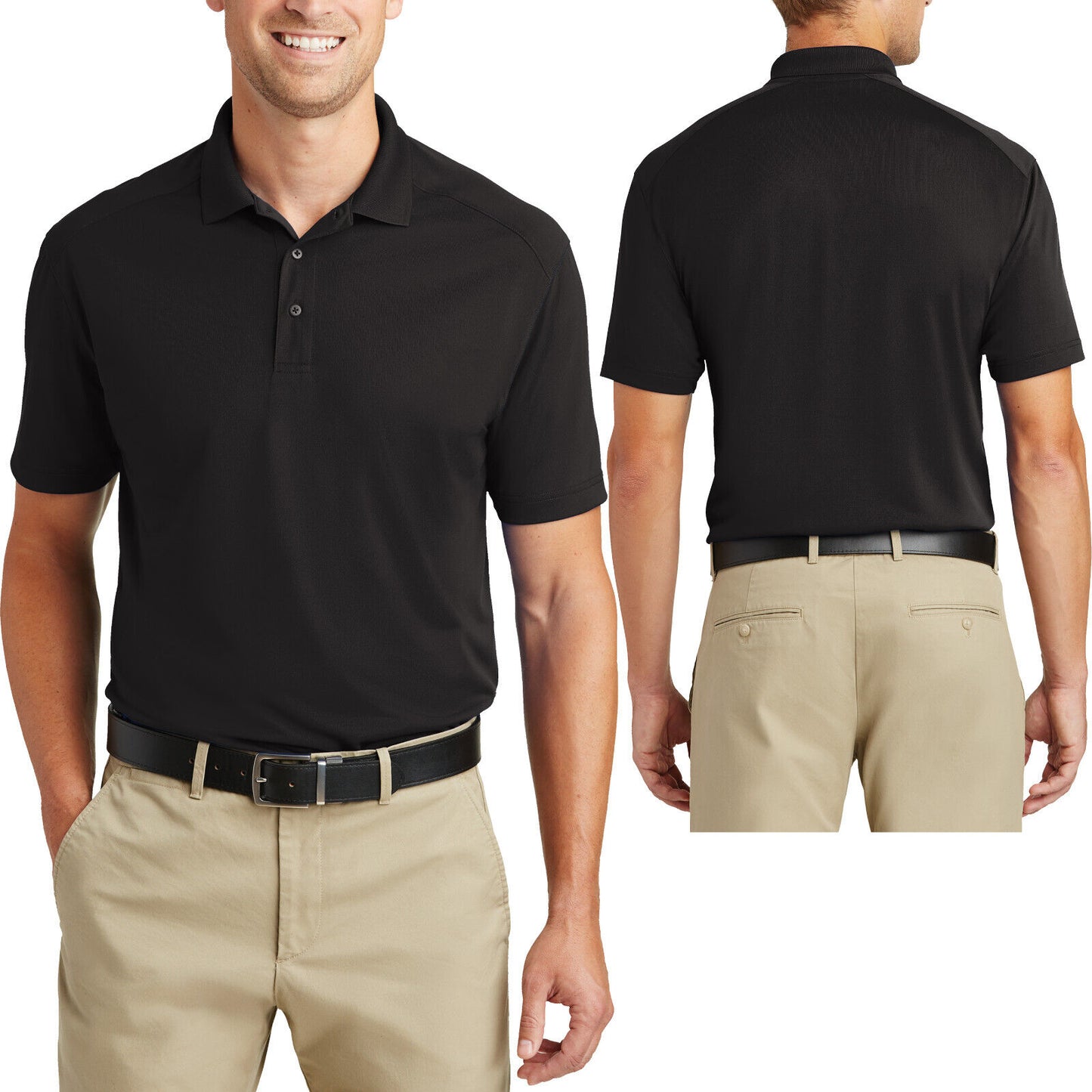 Tall Mens Lightweight Snag-Proof Moisture Wicking Polo Odor Fighting Durable NEW