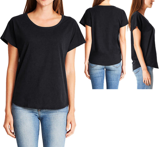 Ladies Dolman T-Shirt Cotton/Poly Relaxed Fit Womens Top Tee XS-XL, 2XL, 3XL