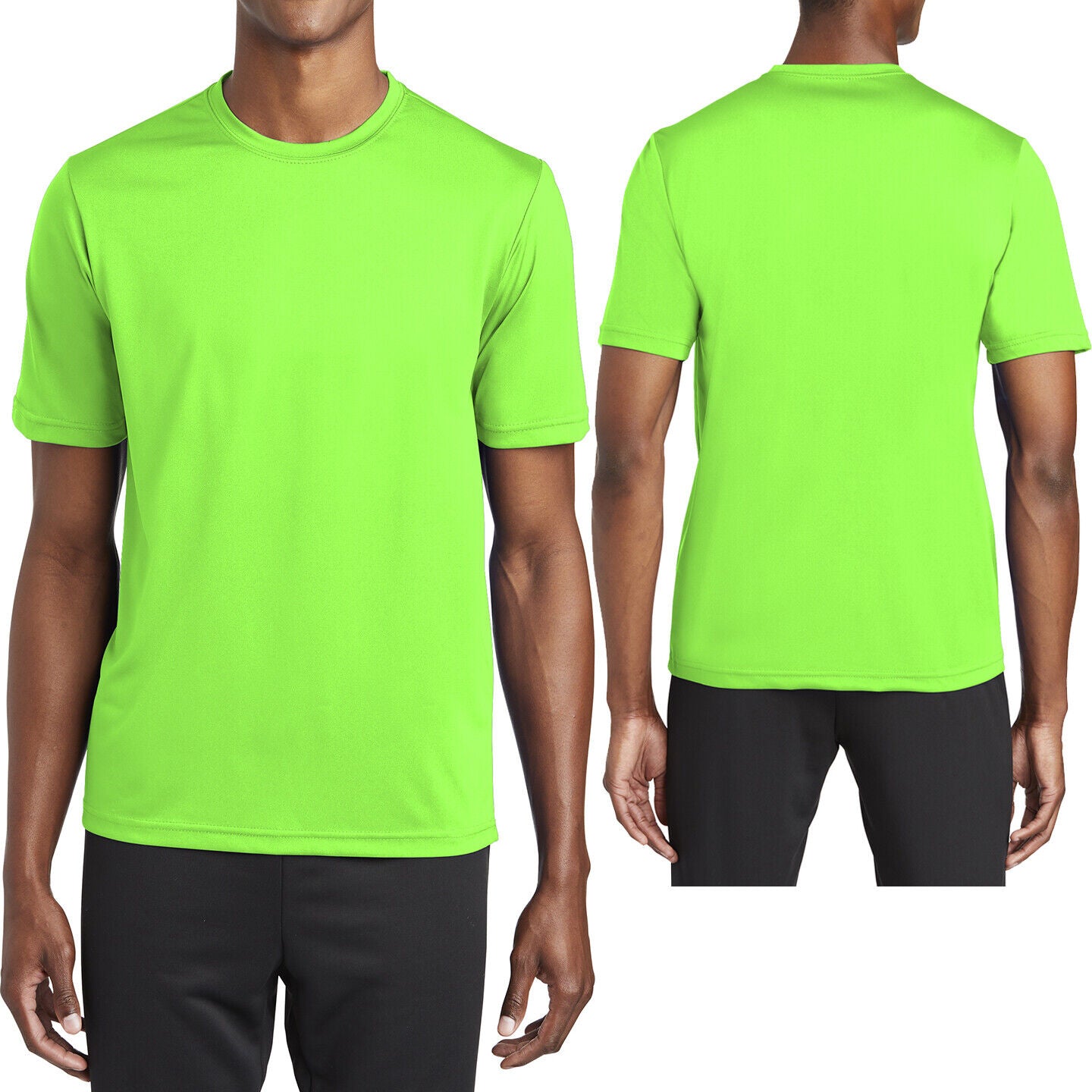 Mens NEONS Moisture Wicking T-Shirt Durable SNAG RESISTANT XS-XL, 2XL, 3XL, 4XL