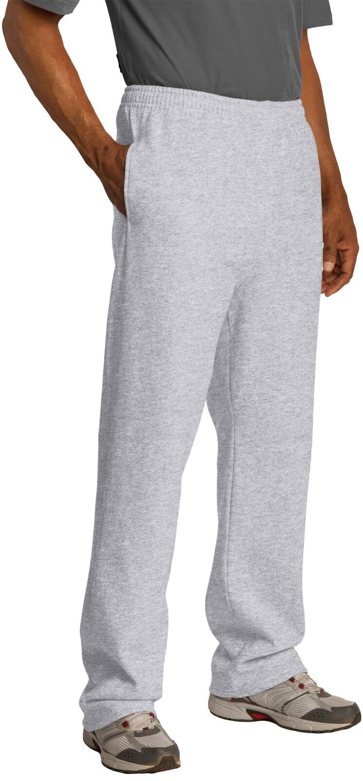 Jerzees Mens Open Bottom Sweatpants WITH Pockets Blended S-3XL 10 Colors NEW