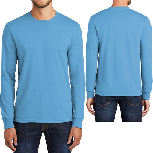 Mens Tall Long Sleeve T-Shirt Cotton Poly Blend Tee LT, XLT, 2XLT, 3XLT, 4XLT